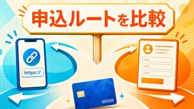 リクルートカードの紹介URLと通常申込ルートを比較するアイキャッチ