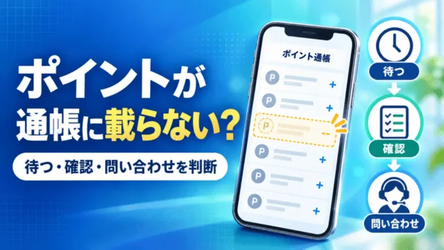 ポイントサイトの広告が通帳に載らないときの、待つ・確認・問い合わせの判断手順