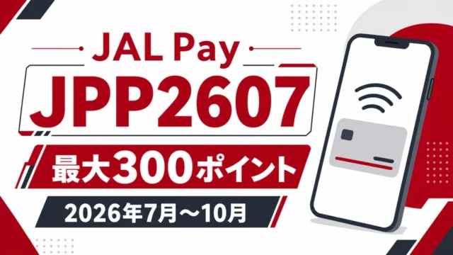 JAL Pay JPP2607 最大300ポイント 2026年7月から10月
